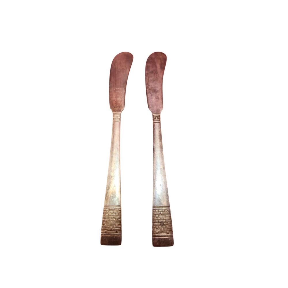 National Silver Co Calvalcade Butter Spreaders Set of 2 Silverplate 5.75" 1946